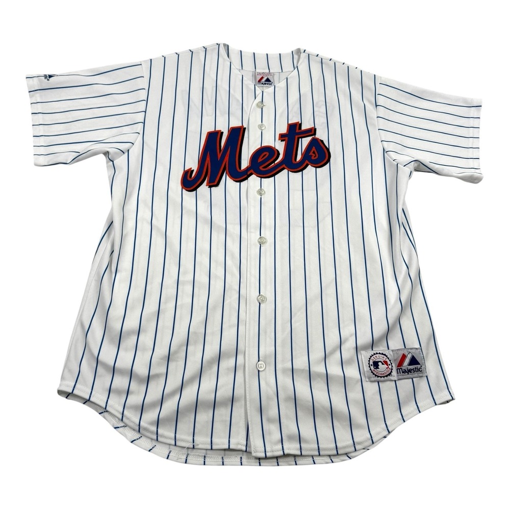 New York Mets Jersey Mens XL White MLB Baseball Johan Santana 57 Majestic